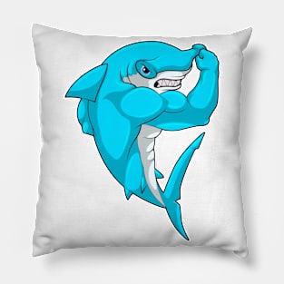 Hammerhead shark as Bodybuilder at Bodybuilding Pillow