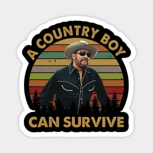 A Country Boy Can Survive Vintage Retro Magnet