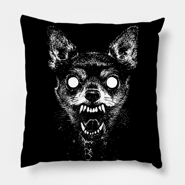 Chihuahua bite Pillow by vvilczy