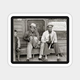 Street Musicians, 1938. Vintage Photo Magnet