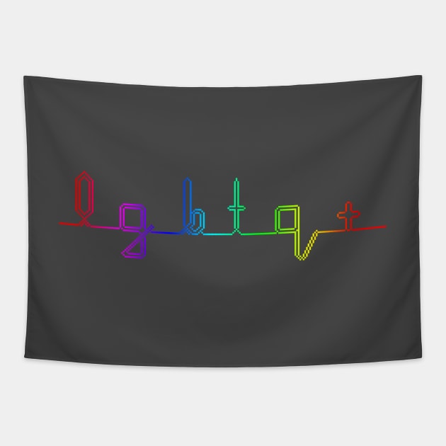 LGBTQ+ Heartbeat Tapestry by nochi