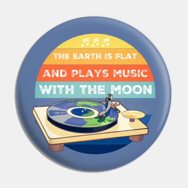 Earth is flat like a vinyl Pin by Mimie20