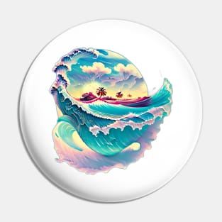 ocean waves painting watercolor Pin