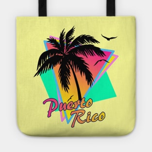 Puerto Rico Cool 80s Sunset Tote