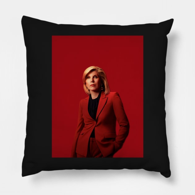 Diane Lockhart Red Pillow by baranskini