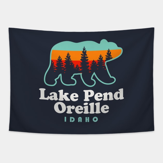 Lake Pend Oreille Idaho Fishing Camping Tapestry by PodDesignShop