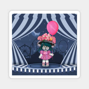 Skeleton girl and balloon Magnet