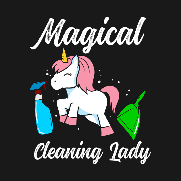 Unicorn cleaning lady by maxcode