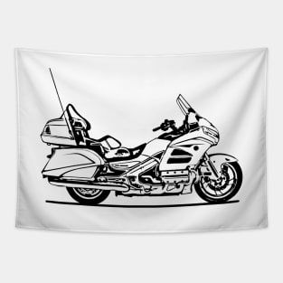 GL1800 Goldwing Motorcycle Sketch Art Tapestry