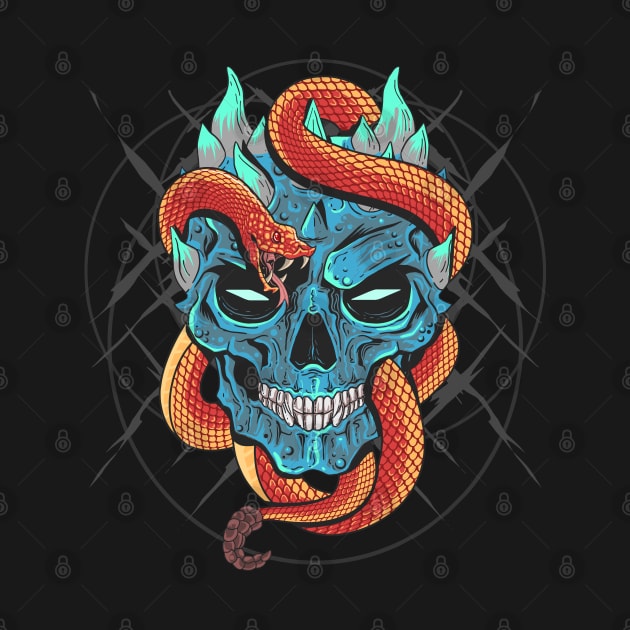 Snake Skull by ManxHaven