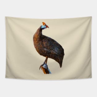 Perching Guineafowl | African Wildlife Tapestry