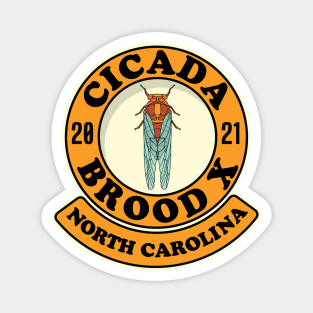 Cicada 2021 Brood X North Carolina NC Magnet