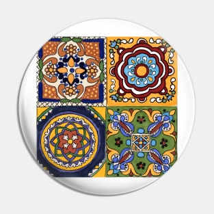 Talavera Four Square Pin