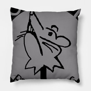 RAT ON A STICK LOGO Pillow