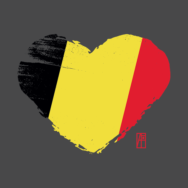 I love my country. I love Belgium. I am a patriot. In my heart, there is always the flag of Belgium. by ArtProjectShop