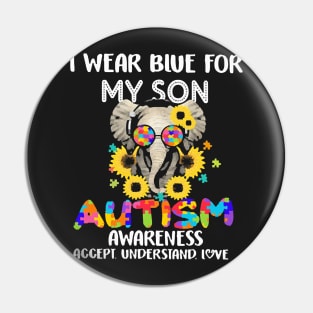 I Wear Blue For My Son Pin