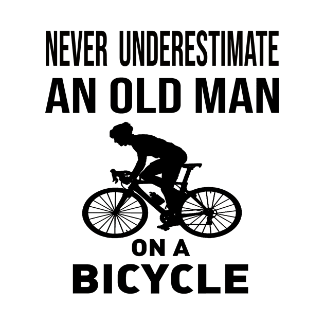 never underestimate an old man on a bicycle by Adel dza