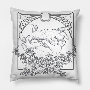 Cats cute graphic art spring Pillow