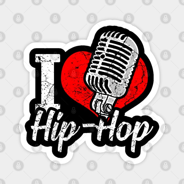 I Love Hip Hop Music Magnet by Mila46