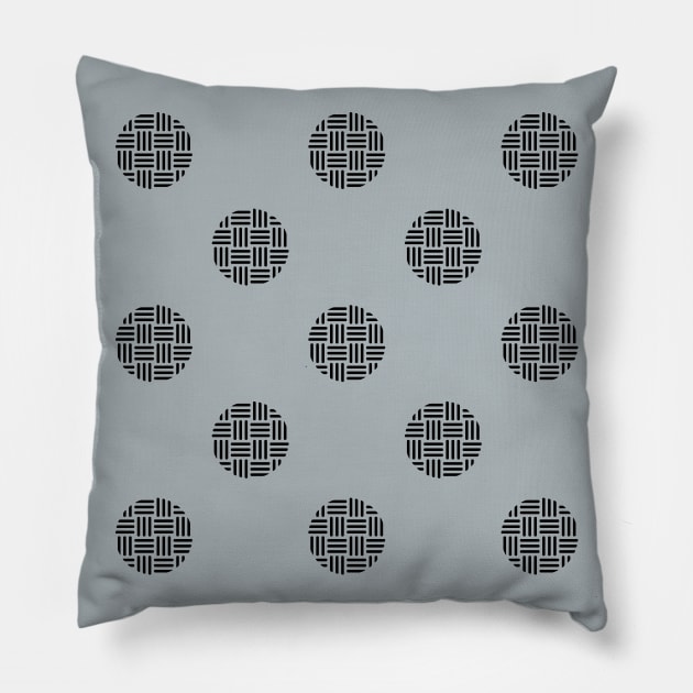 Zen Dot Pattern SANKUZUSHI pillow black/light blue Pillow by ZEN8works