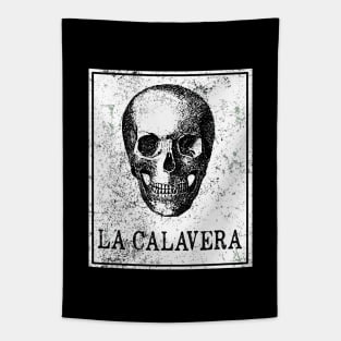 La Calavera Loteria Mexican Tarot Card Tapestry