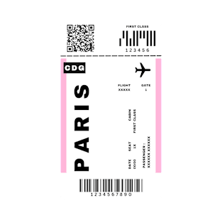 Paris Boarding Pass France Destination Ticket T-Shirt