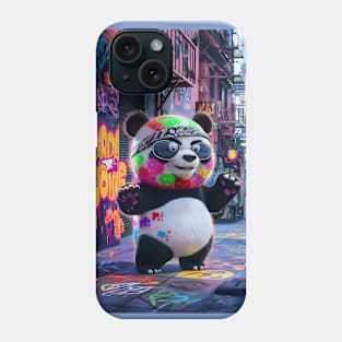 Colorful panda graffiti Phone Case