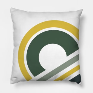 Geometric green yellow abstract Pillow