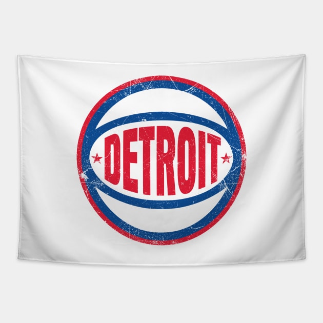 Detroit Retro Ball - White Tapestry by KFig21