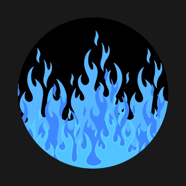 Blue Flames by Just In Tee Shirts