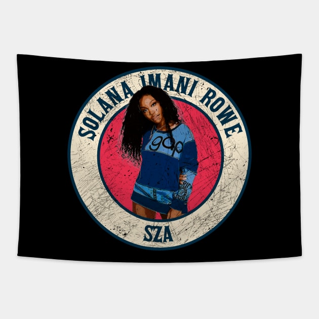 Retro Style Fan Art Design SZA // Solana Imane Rowe Tapestry by rido public