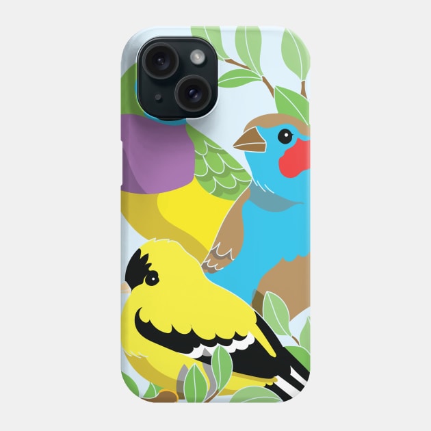 Finches Phone Case by natelledrawsstuff