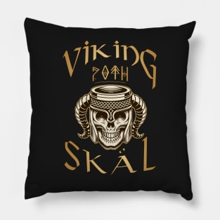 Viking-Skål- 70th Birthday Celebration for a Viking Warrior - Gift Idea Pillow