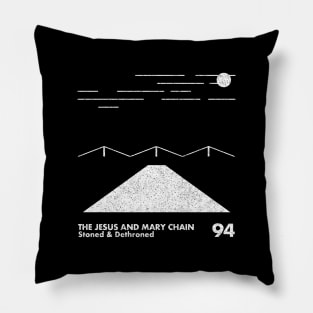 Stoned & Dethroned / JAMC / Minimal Graphic Artwork Design Pillow