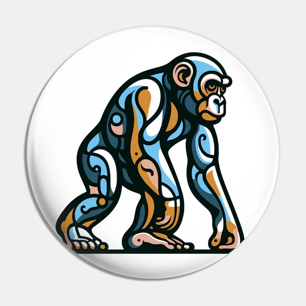 Pop art monkey illustration. cubism illustration of monkey Pin by gblackid