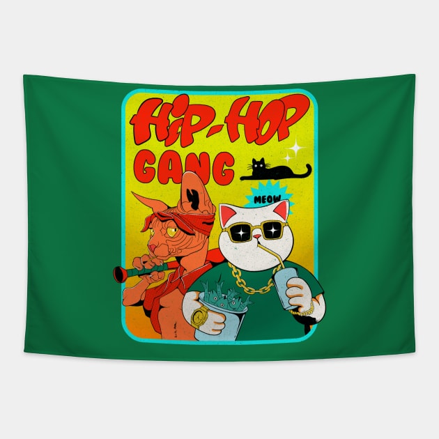 Hip Hop Gang Tapestry by Oiyo