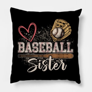 Baseball Sister Gift Baseball Sister Pillow