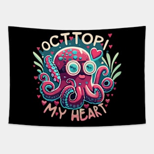 Octopi My Heart Tapestry