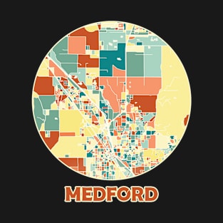 Medford Oregon map in mozaique colors T-Shirt