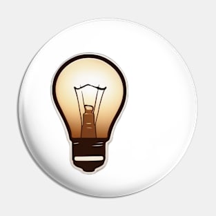 Light Bulb Brown Shadow Silhouette Anime Style Collection No. 423 Pin