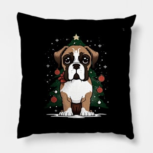 Boxer christmas Pillow