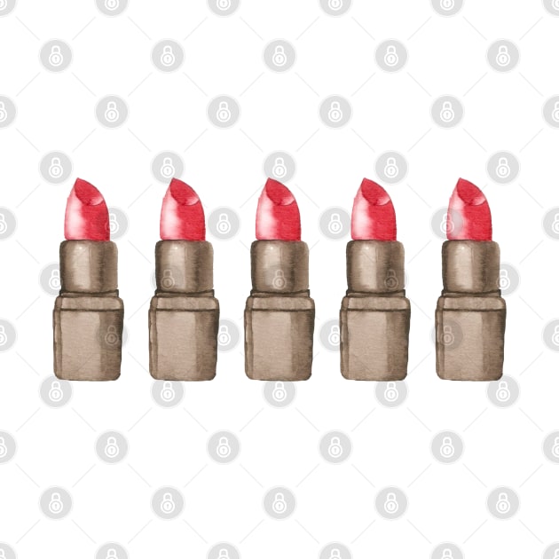 Red lipstick Pattern by kuallidesigns