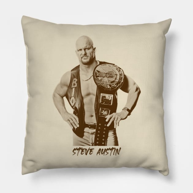 Steve Austin Pillow by DarkFeather