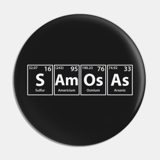 Samosas (S-Am-Os-As) Periodic Elements Spelling Pin