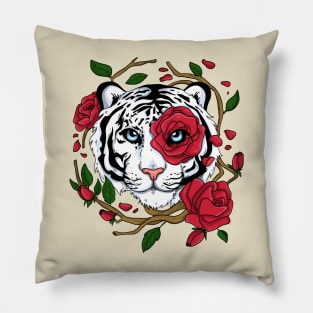 White Tiger Pillow