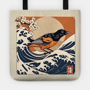 Vintage Baltimore Orioles - Oriole Bird in Great Wave Orchard Oriole Bird Tote