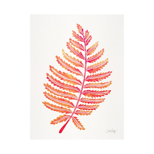 fern leaf pink by CatCoq