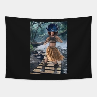 Jungle Girl Tapestry