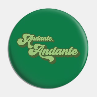 Andante green Pin