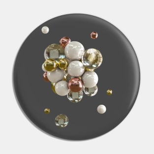 Abstract 3D Spheres Artwork Pin